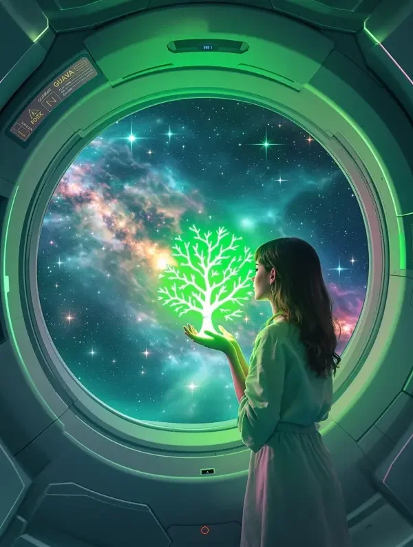 银河芭乐 海报封面，科幻题材